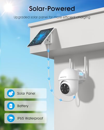 ARCCTV Solar Security Cameras Wireless Outdoor, 2 Pack - Image 3