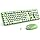 MOFII Wireless Keyboard and Mouse Combo, 2.4GHz Retro Full Size Typewriter Keyboard with Number Pad & Wireless Mouse for Laptop, PC, Desktop, Mac, Windows - Green Colorful