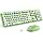 MOFII Wireless Keyboard and Mouse Combo, 2.4GHz Retro Full Size Typewriter Keyboard with Number Pad & Wireless Mouse for Laptop, PC, Desktop, Mac, Windows - Green Colorful