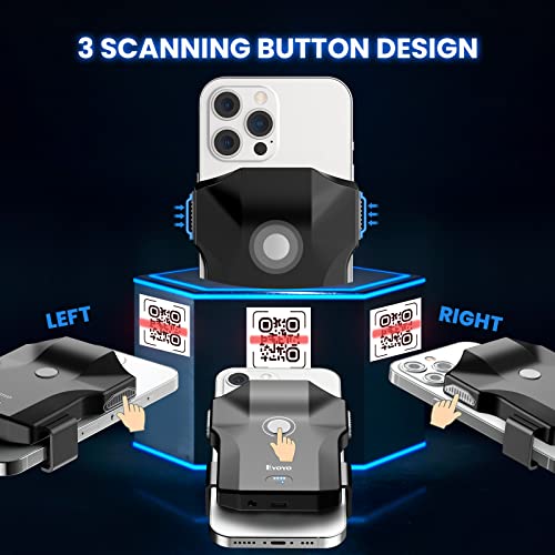 Eyoyo Bluetooth QR Code Scanner 2D Wireless Back Clip Phone Barcode Scanner