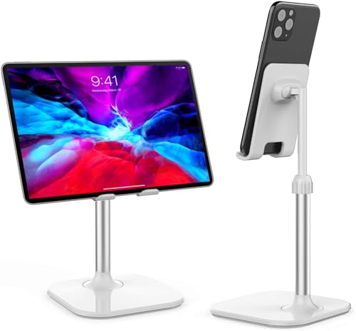 Doboli Cell Phone Stand, Phone Stand for Desk, Phone Holder Stand Compatible with iPhone and All Mobile Phones Tablet, Gifts for Adults Women Men Mom Wife, White - Image 2