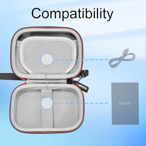 RLSOCO Case for Lexar 1TB/2TB ES5/ES4 Magnetic External SSD & Lexar 1TB/2TB/4TB Armor 700/SL500 Portable SSD (Case Only)