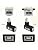 4Pcs 90 Degrees USB 2.0 Type-B Printer Adapter, USB 2.0 B Male to Type-B Female Printer Adapter for Printer, Scanner, Fax, Mobile HDD Printer Short Extension Cable(Left+Right)
