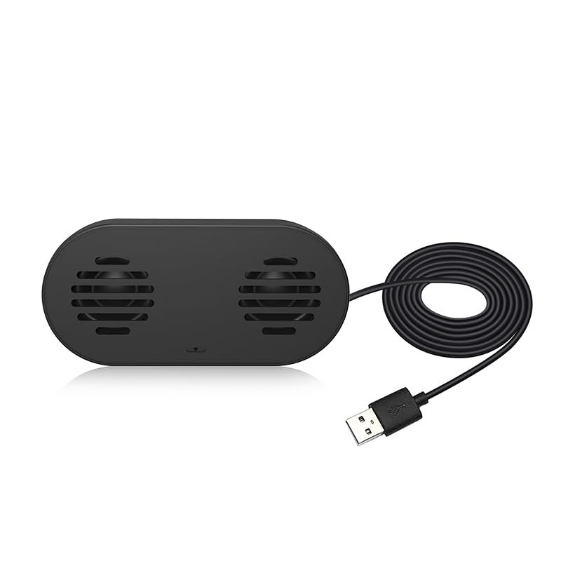 USB Computer Speaker with Built-in Microphone, Mini Soundbar Speaker for Desktop Laptop PC, Plug & Play USB Powered Small Sound Bar,Mini Speaker,360° Surround Sound for Gaming Music Movie