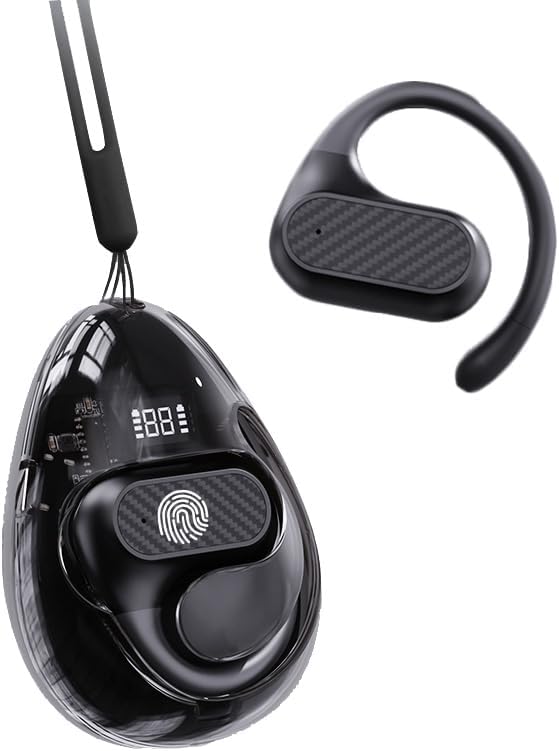 Ows Hanging Earphones 5.4 Bluetooth Outer Ear Open Earbuds Over The Ear Out of Outside Outer Open Ear Headphones Wireless Bluetooth Ear Hanging Headset Headphones Bone Air Conduction Earbuds