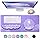 Premium Quality Cloud Wrist Rest Keyboard & Mouse Pad Set – Ergonomic Memory Foam Desk Accessories with Wrist Support for Office & Gaming – Purple-Star