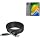 BoxWave Cable Compatible with AGM PAD T1 (11 in) - PowerDisplay PD Cable (6ft) - USB-C to USB-C (100W), LED Wattage Info Extra Long Braided Nylon - Jet Black