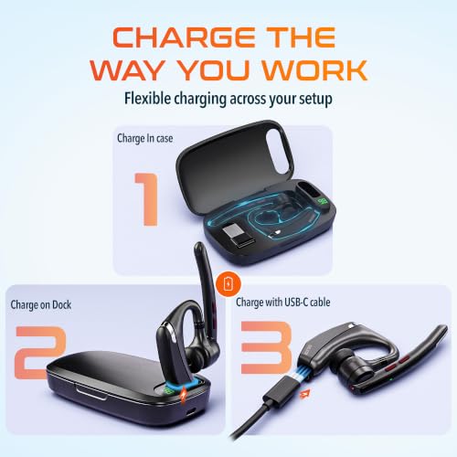 Delton 95X Bluetooth Mono Computer Headset with Charging Case