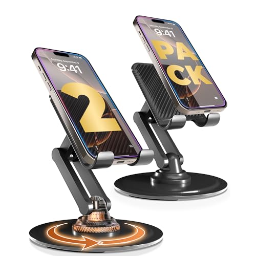 COOPER 360° Stand Rotating Cell Phone Stand for Desk, Desktop Phone Holder