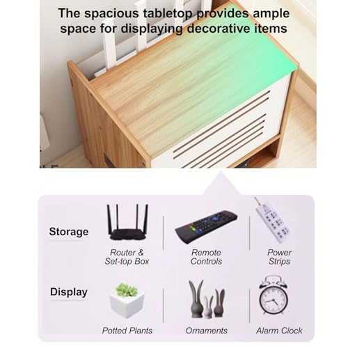WiFi Router Storage Cabinet, Multi-Functional Router Storage Box, Multimedia Concealment Cabinet, for Living Room, Office, Bedroom(30 * 31cm/11.8 * 12.2in)