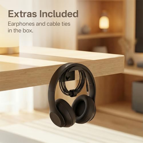 Height/Tilt/Swivel Adjustable Desktop Projector Stand Table for Aurzen Nebula XGIMI VANKYO Jinhoo AuKing Epson and Most Projectors - Desk Projector Stand Clamp on Desktop Wr Headphone Holder, Single