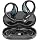 Open Ear Clip Wireless Earbuds Bone Conduction Headphones,Bluetooth 5.4,50H Playtime Stereo Ear Buds,Fast Charging, IPX7 Waterproof Sports Earphones with Earhook for Running，Workouts，Fit Cycling Black