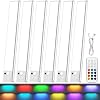 Under Cabinet Lighting Wireless, RGB LED Closet Light Rechargeable, 6 Pack