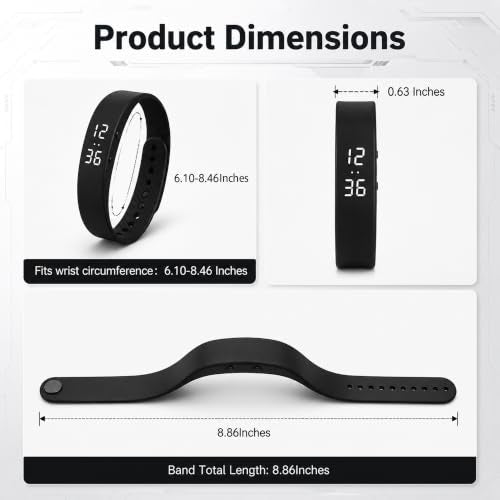 Silent Vibrating Alarm Wristband, Rechargeable Fitness Activity Tracker