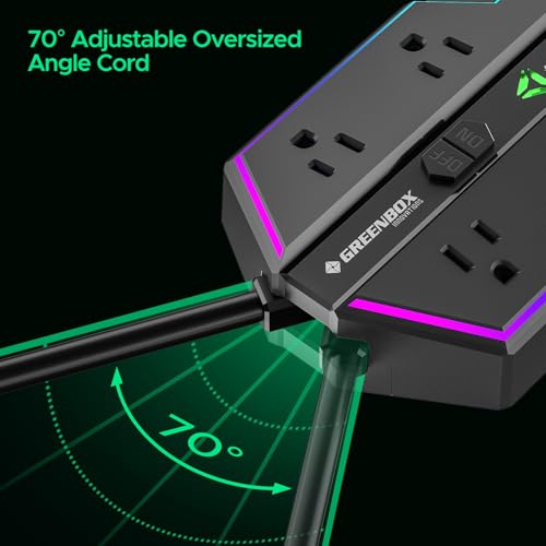 4000J Gaming Surge Protector Power Strip with USB Ports