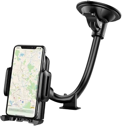 Car Phone Holder Mount, Cell Phone Holder for Car,Universal Car Phone Mount Windshield with Strong Suction, Anti-Shake Stabilizer Phone Car Holder,Compatible with All iPhone Android Smartphone