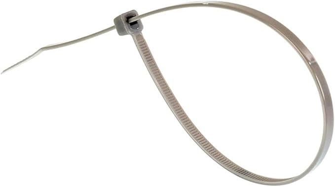 GTSE 12 Inch Silver/Gray Zip Ties, 1,000 Bulk Pack, 50lb Strength, UV Resistant Long Nylon Grey Cable Ties, Self-Locking 12" Tie Wraps