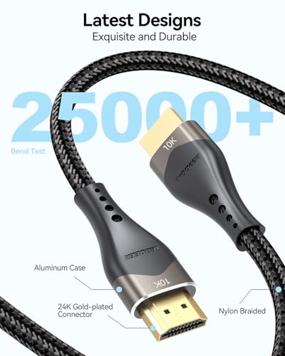 2FT HDMI 2.1 Cable 2-Pack, 48Gbps Short 8K/4K Cable - Image 5