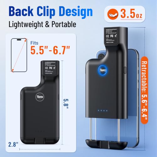 Tera Barcode Scanner Wireless Portable: 1D 2D QR Reader with Back Clip 0013