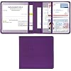Cacturism Car Registration and Insurance Holder, Glove Box Organizer Purple