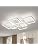 Shine LUEST Modern LED Ceiling Lights for Bedroom Dimmable Modern 6 Ring Square Ceiling Lights for Living Room with Remote Control White Bedroom Ceiling Lamp Fixures for Kitchen,Bathroom,Balcony