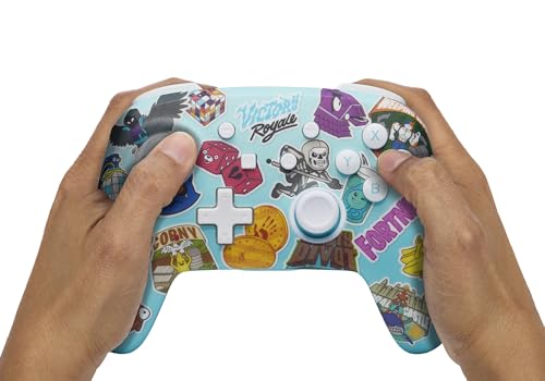 PowerA Enhanced Wireless Controller for Nintendo Switch/Switch 2 / Switch Lite/OLED Model - Fortnite Sticker Mania - Gamepad, game controller, Officially Licensed