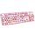 Dilter Wired Keyboard, 104 Keys Full-Sized Typewriter Keyboards, USB Plug and Play Office Keyboard with Number Pad, Caps Indicators, Foldable Stands for Windows, PC, Laptop (Pink Colorful)
