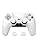 PlayVital for ps5 Edge Controller Silicone Cover Skin - Stellar Mecha Anti-Slip Grip Protector for ps5 Edge Controller with Joystick Cap & Sticker, Shockproof Case - White & Frost Gray
