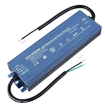 Lichaser 300W 24V Power Supply, IP67 Waterproof LED Driver, UL Listed, 100V-130V AC to DC 24V Power Supply for Indoor Outdoor LED Lighting, Landscape Lighting, LED Sheet, Cabinet Lights