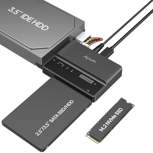 Alxum 10Gbps M.2 NVME to SATA Adapter IDE SSD Enclosure for Laptop
