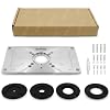 Router Trimmer Woodworking Wood, Aluminium Alloy Router Table Insert Plate Tool, Routers Bench Trimming for Woodworking