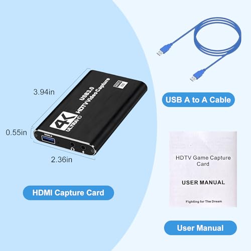 4K Capture Card Game Capture Card 1080P 60FPS for Streaming