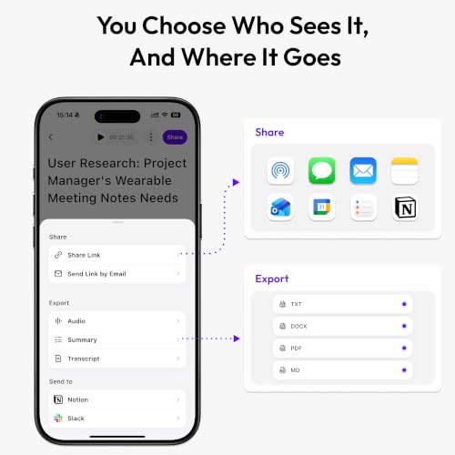 Gem Wearable AI Voice Recorder, Transcribe & Summarize, Wristband