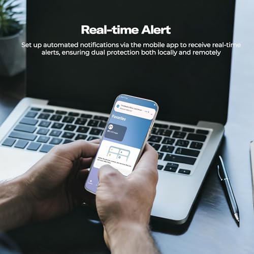 THIRDREALITY Smart Water Leak Sensor KM1, Matter Over WiFi, 1 KM1-controller with 100dB Alarm & 3 Water Detectors, 3-Year Battery Life, No Batteries, Work with Apple Home, Alexa, Home Assistant, Homey
