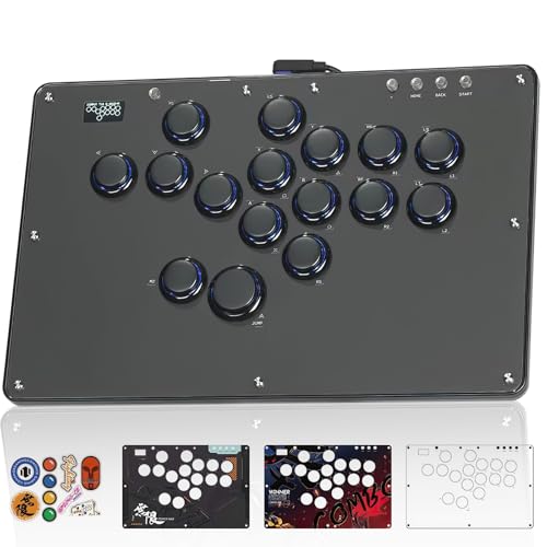 Haute42 U16 Leverless Arcade Stick, Hot-Swap 16-Key Fighting Controller