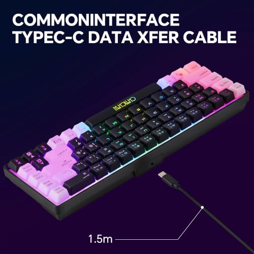 CHONCHOW 60% Gaming Keyboard and Mouse Combo, 68 Keys Wired LED RGB Backlit