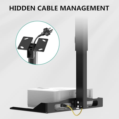 WALI Universal Projector Ceiling Wall Mount with Hidden Cable Management
