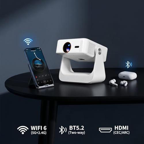 Home Theater Movie Projectors , Smart Projector with Wifi and Bluetooth