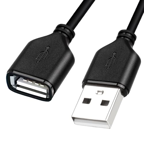 Slim USB 2.0 A to USB A Female 50ft Cable, Long USB2.0 extener Cable USB2.0 A male TO A female Fast Charging Long Charging Cable for PS5, Keyboard, Mouse and More! The Wire Diameter is 2.8 MM