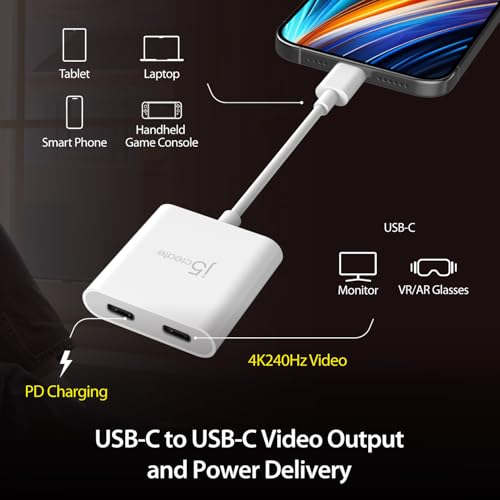j5create AR/VR Glasses USB-C Video and Charging Adapter, Support 4K@240Hz - Image 3