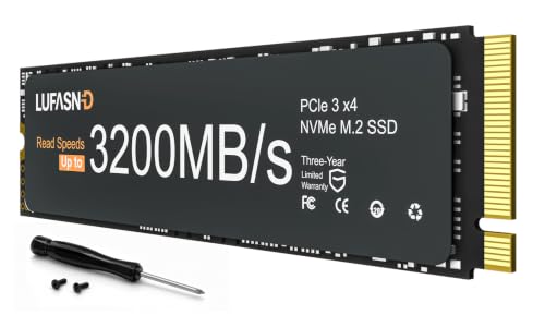 1TB M.2 NVMe SSD 2280, PCIe Gen3 x4 Internal Solid State Drive, Up to 3200MB/s, 3D NAND TLC with SLC Cache, High-Speed Storage Upgrade for Laptop & Desktop PC