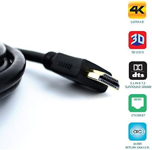 QualGear HDMI 2.0 Cable; High Speed HDMI 2.0 Cable with Ethernet 15' - Black (QG-CBL-HD20-15FT)