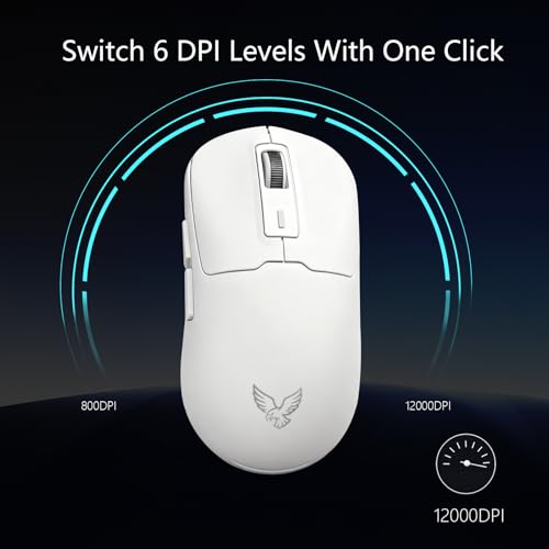 NEO V2 Bluetooth Gaming Mouse, Tri-Mode, 55g, 12000DPI RGB, White - Image 6