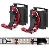 2 Pack E Track Tool Holder with Quick Release, Adjustable Clamp Mount for E-Track Accessories, Holds Broom, Shovel, Rake, Hose & Tools, Heavy Duty for Trailer, Truck & Cargo Organization，Red
