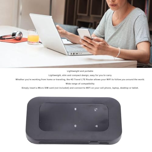 4G Mobile Hotspot, Portable WiFi Router for Travel, High Speed SIM Router for Car, Outdoor WiFi
