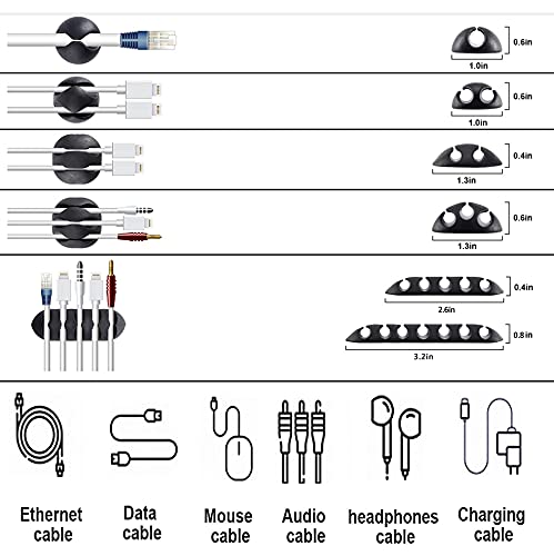 Cord Management Organizer Kit 4 Cable Sleeve split 192PCS Cable Management