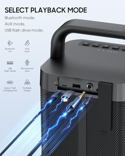 comiso Portable Bluetooth Speaker, Deep Bass, 150W P - Image 6