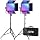 GVM 800D RGB Led Video Light, 2PCS Video Lighting Kit with APP Control, 40W Photography Lighting Led Panel Light with 18 Kinds of The Scene Lights for Studio YouTube, 3200K-5600K, CRI 97+