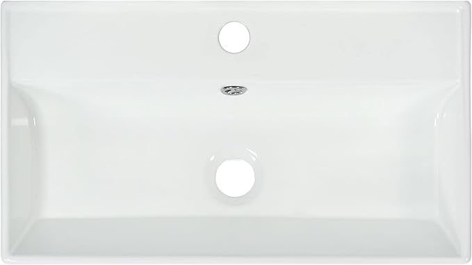 Favfurish 21.6" Bathroom Vanity with Rectangle Ceramic Vessel Sink Combo,Freestanding Left Side Storage Cabinet W/Soft-Close Doors,Assembled Quickly,for Small Spaces,White