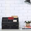 Farmhouse Gray Black Mail Organizer Countertop with Drawers